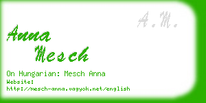 anna mesch business card